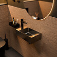 CERAMIA - Ceramia Timeless Lave mains en Acier Inoxydable 304, 40x22x11cm, Gun Métal brossé PVD - vignette