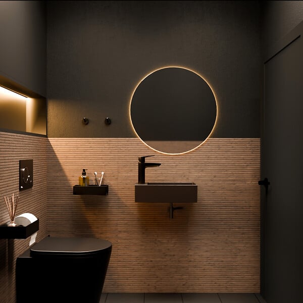 CERAMIA - Ceramia Timeless Lave mains en Acier Inoxydable 304, 40x22x11cm, Gun Métal brossé PVD - large