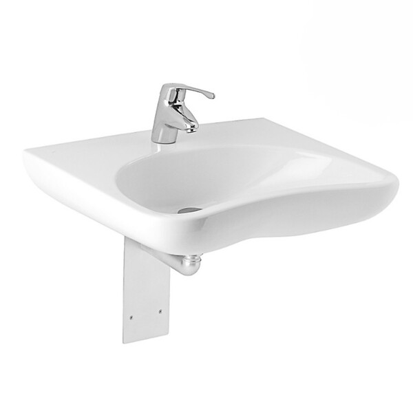 JIKA (GROUPE ROCA) - Jika (Groupe Roca) Mio Lavabo PMR sans obstacle 64x55 cm trou pour robinetterie au milieu (1371.4.000.104.1) - large