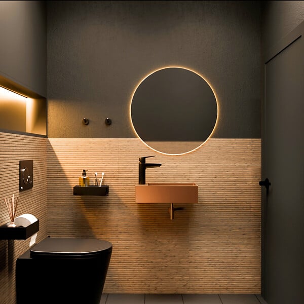CERAMIA - Ceramia Timeless Lave mains en Acier Inoxydable 304, 40x22x11cm, Cuivre brossé PVD - large