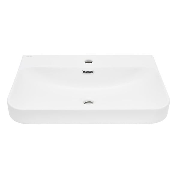 SWISS AQUA TECHNOLOGIES - Swiss Aqua Technologies Meuble lavabo Swiss Aqua Technologies Fusion 60,5x46 cm blanc mat, trou pour robinet au milieu SATFUS6046MW - large