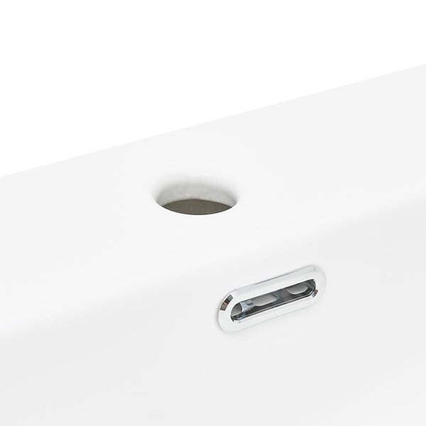 SWISS AQUA TECHNOLOGIES - Swiss Aqua Technologies Meuble lavabo Swiss Aqua Technologies Fusion 60,5x46 cm blanc mat, trou pour robinet au milieu SATFUS6046MW - large