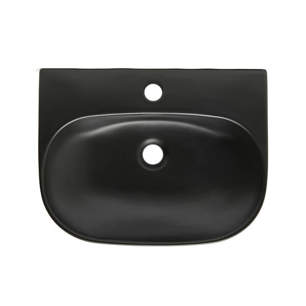 SWISS AQUA TECHNOLOGIES - Swiss Aqua Technologies Lavabo SAT Brevis 50x38,5 cm sans trop-plein, noir mat (SATBRE5038RBKM) - large
