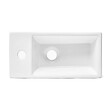 SWISS AQUA TECHNOLOGIES - Swiss Aqua Technologies Brevis Lave-mains suspendu avec trou pour robinetterie à droite, 40,5x20,5x10,5cm + Siphon (SATBRE4020SR-SET2) - vignette