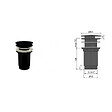 ALCA - Alca Sortie lavabo 5/4 » tout métal, grand bouchon, pour lavabos sans débordement, noir mat (A396BLACK) - vignette