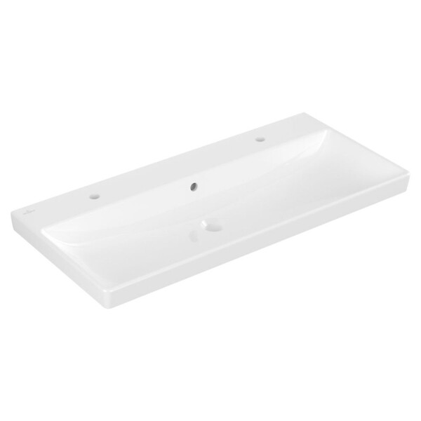 VILLEROY & BOCH - Villeroy & Boch Plan de toilette Avento, 1000 x 470 x 165 mm, Blanc, avec trop-plein (4156A401) - large