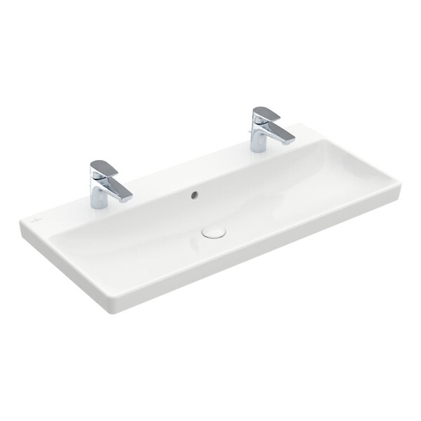 VILLEROY & BOCH - Villeroy & Boch Plan de toilette Avento, 1000 x 470 x 165 mm, Blanc, avec trop-plein (4156A401) - large