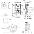 GROHE - Grohe Pack WC Bâti-support Rapid SL + WC sans bride SAT Brevis + Plaque Chrome (RapidSL082-Brevis-1) - vignette