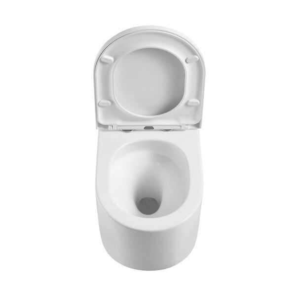 VITRA - Pack WC Bâti-support V-Fix + WC sans bride SAT + Abattant SoftClose + Plaque, Blanc Brillant (V-FixDelanoTQ-1) - large