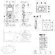 GEBERIT - Pack WC bâti-support Duofix 112cm + WC sans bride + abattant SoftClose + set d'isolation + plaque blanche (CETORGEB3SET) - vignette