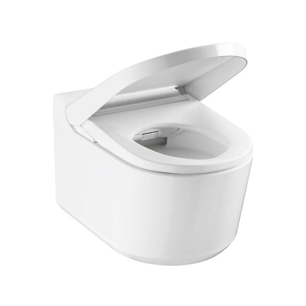 GROHE - Pack WC Bâti-support RAPID SL + WC lavant suspendu Sensia Alpine + Plaque noire mate + Set habillage (RSLSENSIAKF0SB) - large