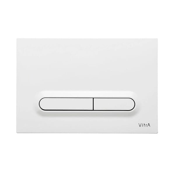 VITRA - V-Fix Core Pack WC bâti-support + WC sans bride Vitra S60 + Abattant SoftClose + Plaque blanc (V-FixS60-4) - large