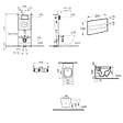 VITRA - V-Fix Core Pack WC bâti-support + WC sans bride Vitra S60 + Abattant SoftClose + Plaque blanc (V-FixS60-4) - vignette