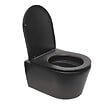 VILLEROY & BOCH - Pack WC Bâti-support sol mur Villeroy & Boch + WC SAT sans bride + Abattant SoftClose + Plaque noire (VCNBLSAT4) - vignette