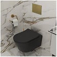 VILLEROY & BOCH - Pack WC Bâti-support sol mur Villeroy & Boch + WC SAT sans bride + Abattant SoftClose + Plaque noire (VCNBLSAT4) - vignette