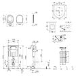 VILLEROY & BOCH - ViConnect Pack Bâti-support Villeroy & Boch + Cuvette suspendue Villeroy + Abattant + Plaque blanche (VICONNECTO.NOVO49-2) - vignette