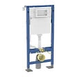 GEBERIT - Pack Autoportant Bati-support Geberit Duofix + WC sans bride Vitra Integra + Abattant softclose + Plaque blanche - vignette