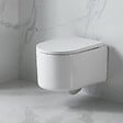 VITRA - Vitra  Pack WC Bâti-support V-Fix + WC sans bride SAT Delano + Abattant SoftClose + Plaque, Blanc Brillant (V-FixDelano-1) - vignette