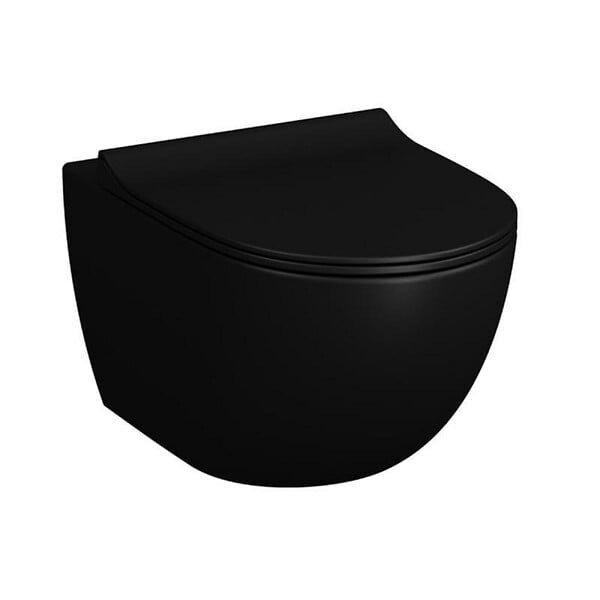 GROHE - Grohe Pack Set Bati-support Grohe Rapid SL + WC suspendu sans bride SENTO/abattant soft close noir mat (GROHE-sentonoir1) - large
