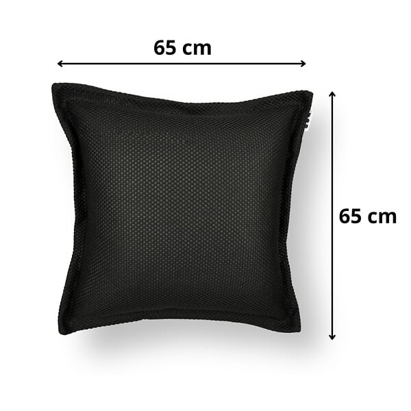 SOO  SANTAI - Coussin piscine flottant 65 × 65 × 25 cm intérieur / extérieur SANS billes de polystyrène – Noir (CF6565-7) - large