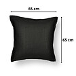 SOO  SANTAI - Coussin piscine flottant 65 × 65 × 25 cm intérieur / extérieur SANS billes de polystyrène – Noir (CF6565-7) - vignette
