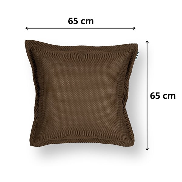 SOO  SANTAI - Coussin piscine flottant 65 × 65 × 25 cm intérieur / extérieur SANS billes de polystyrène – Brun (CF6565-5) - large