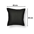SOO  SANTAI - Coussin piscine flottant 45 × 45 × 25 cm intérieur / extérieur SANS billes de polystyrène – Noir (SCF4545-7) - vignette