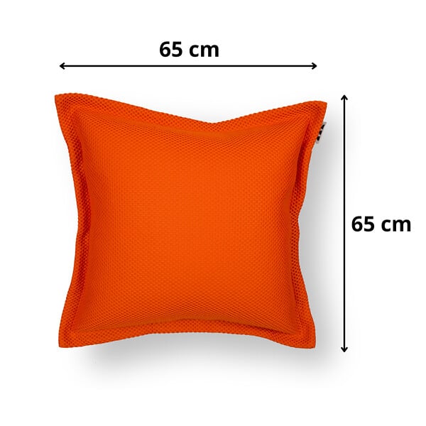 SOO  SANTAI - Coussin piscine flottant 65 × 65 × 25 cm intérieur / extérieur SANS billes de polystyrène – Orange (CF6565-6) - large