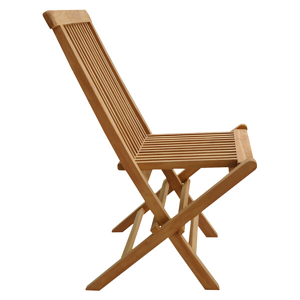 HAPPY GARDEN - Lot de 8 chaises de jardin en teck LOMBOK - large