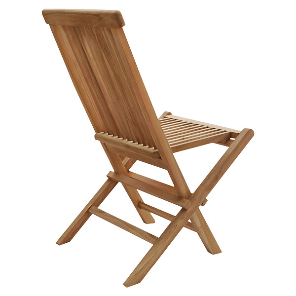 HAPPY GARDEN - Lot de 8 chaises de jardin en teck LOMBOK - large