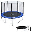 HAPPY GARDEN - Pack Premium Trampoline 305cm réversible vert / bleu ADELAÏDE + filet, échelle, bâche et kit d'ancrage - vignette