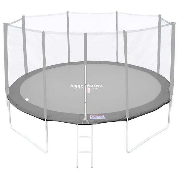HAPPY GARDEN - Matelas de protection réversible pour trampoline Ø370cm PERTH - gris/rose - large
