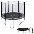 HAPPY GARDEN - Pack Premium Trampoline 305cm réversible rose / gris ADELAÏDE + filet, échelle, bâche et kit d'ancrage - vignette