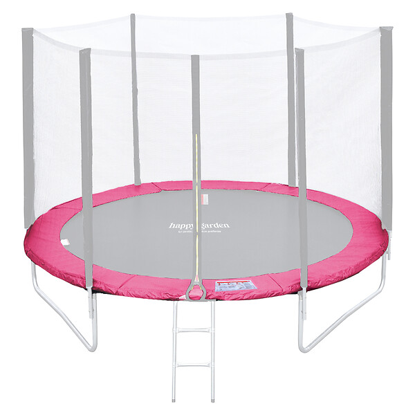 HAPPY GARDEN - Matelas de protection réversible pour trampoline Ø180cm CAIRNS - gris/rose - large