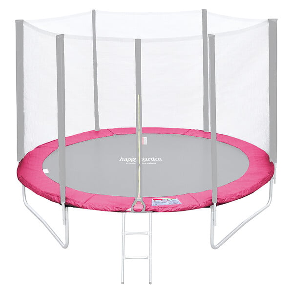 HAPPY GARDEN - Matelas de protection réversible pour trampoline Ø245cm CANBERRA - gris/rose - large