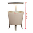 KETER - Keter Cool bar lumineux Glacière lumineuse LED, avec table rétractable, 57x 50 x 50 cm, blanc (231366) - vignette