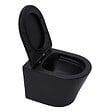 GEBERIT - Pack WC Bati-support Geberit + WC sans bride Swiss Aqua Technologies + Abattant frein de chute + plaque Delta 50 noire mat - vignette