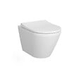 GEBERIT - Pack WC Bati-support Geberit + WC Vitra Integra fixations invisibles + Abattant softclose + Plaque blanche (GebIntegraRimless-B) - vignette