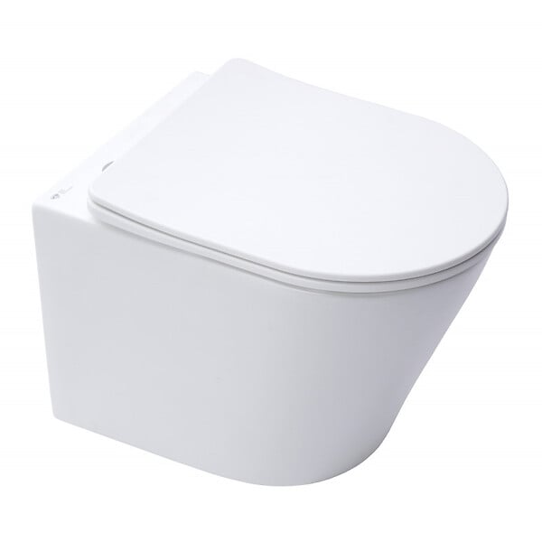 SWISS AQUA TECHNOLOGIES - Swiss Aqua Technologies Infinitio WC suspendu sans bride fixations invisibles, Abattant frein de chute, Blanc mat SATINF010RREXPWM - large