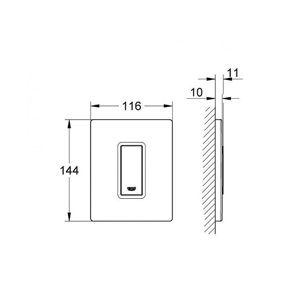GROHE - Grohe Skate Cosmopolitan Plaque de commande urinoir (38784000) - large