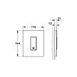 GROHE - Grohe Skate Cosmopolitan Plaque de commande urinoir (38784000) - vignette