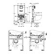 GROHE - Rapid SLX Bâti support WC, 1,13M, avec prise et raccordement pour WC lavant (39596000) - vignette