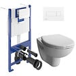 VILLEROY & BOCH - Pack WC Bâti-support Villeroy & Boch Viconnect + WC Vitra Normus + Abattant frein de chute + Plaque blanche (ViConnectNormus-2) - vignette