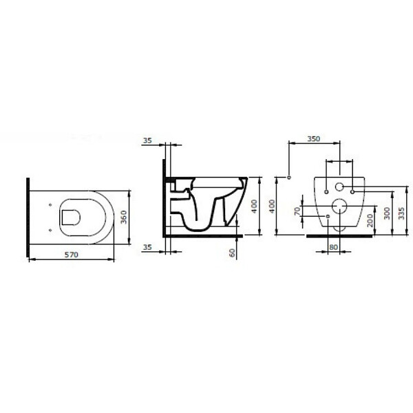 GROHE - Pack WC Bâti-support Rapid SL + WC sans bride LIVEA Bello + Abattant softclose + Plaque Chrome (RapidSL-Bello-2) - large