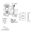 GROHE - Rapid SL Pack WC bâti-support + WC sans bride Vitra S60 + Abattant SoftClose + Plaque noir mat (RapidSL-S60-KF0) - vignette