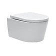 GEBERIT - Pack WC Bati-support Geberit UP720 slim + WC SAT sans bride fixation invisible + Abattant + Plaque Chrome mat SLIM-SATrimless-E - vignette