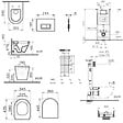 VITRA - Vitra  Pack WC Bâti-support V-Fix Core + WC Vitra Integra + Abattant en Duroplast + Plaque, Blanc Brillant (V-FixIntegraClassic-1) - vignette