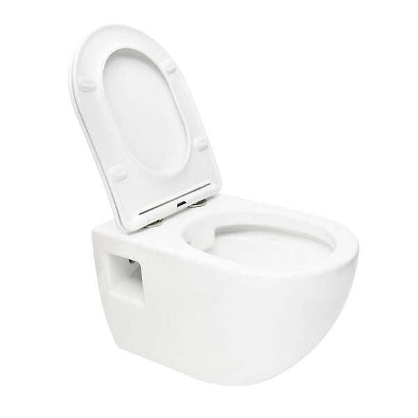 SWISS AQUA TECHNOLOGIES - Swiss Aqua Technologies Project WC suspendu sans bride avec abatant softclose, blanc (SATWCPRO010RREXP) - large