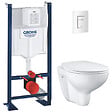 GROHE - Rapid SL Bâti Support autoportant, cuvette Bau Ceramic sans bride avec abattant frein de chute (AutoportantBAU2) - vignette