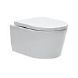 GEBERIT - Pack WC bâti-support Geberit + WC sans bride Swiss Aqua Technologies + abattant SoftClose + plaque chrome (GebSATrimless-N) - vignette